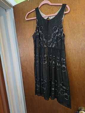 Free People Rocco Black Lace Dress Size 10